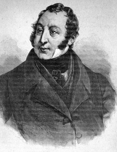 Retrato de Gioacchino Rossini (1792-1868) - em "The Contemporains", n.d. final do século XIX. de Unknown artist