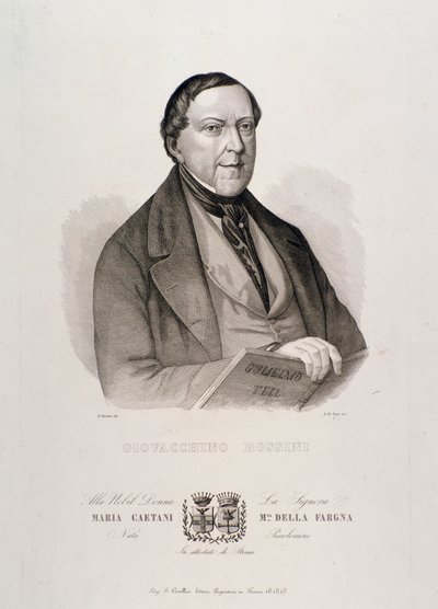 Retrato de Gioacchino Rossini (gravura de Unknown artist