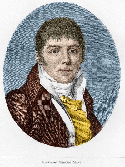 Retrato de Giovanni Simone Mayr (Johann Simon Mayr), compositor italiano (1763-1845) de Unknown artist