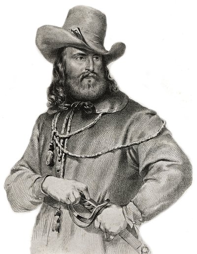 Retrato de Giuseppe Garibaldi (1807-1882), General, patriota italiano e líder de Unknown artist
