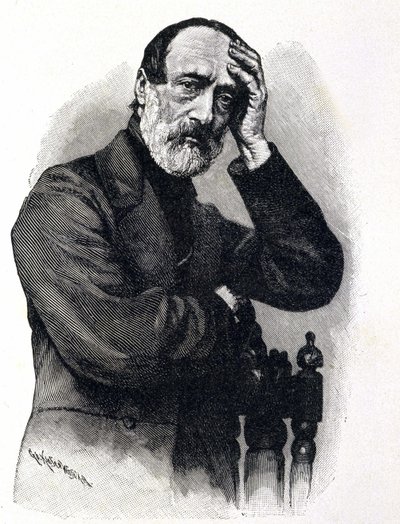 Retrato de Giuseppe Mazzini (1805 - 1872), Patriota Italiano e Revolucionário de Unknown artist