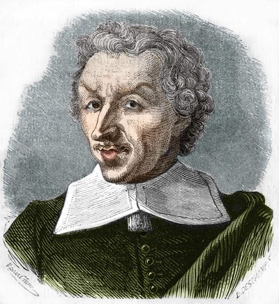 Retrato de Gui (Guy) Patin. Médico e escritor francês (1601 a 1672). Gravura de 1866. de Unknown artist