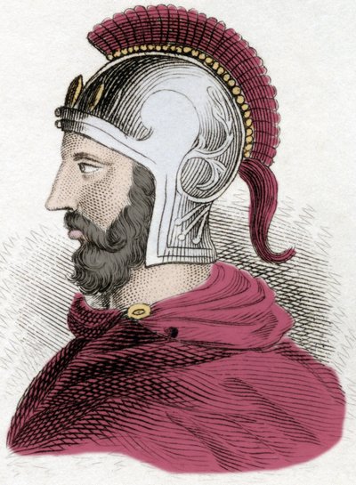 Retrato de Hannibal ou Annibal Barca (ca. 247-183 a.C.), general cartaginês e estadista. de Unknown artist