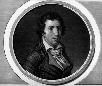 Retrato de Jacques Pierre Brissot dit Brissot de Warville (1754-1793), deputado da Convenção Nacional. Gravura em "Coleção completa de pinturas históricas da revolução francesa, em três volumes". 1804. de Unknown artist