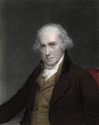 Retrato de James Watt (1736-1819), inventor e mecânico escocês - James Watt, engenheiro escocês de Unknown artist