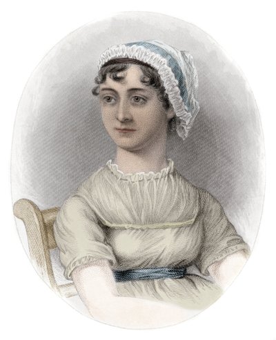 Retrato de Jane Austen (1775-1817) - Retrato da escritora inglesa Jane Austen (1775-1817) de Unknown artist