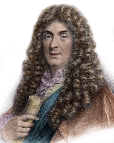 Retrato de Jean-Baptiste Lully gravado no século XIX - Retrato de Jean Baptiste (Lully (Giovanni Battista Lulli) (1632-1687) de Unknown artist