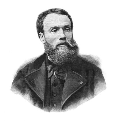 Retrato de Jean-Paul (Jean Paul) Laurens (1838-1921) Pintor e escultor francês - Gravura de 1891 de Unknown artist