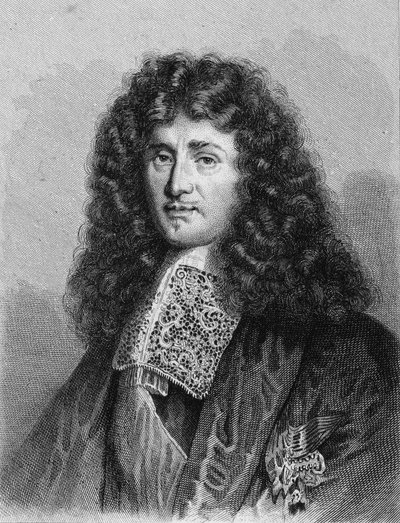Retrato de Jean Baptiste (Jean-Baptiste) Colbert (1619-1683), político francês - em "Histoire des Français" de Lavallée, gravura, sd. de Unknown artist