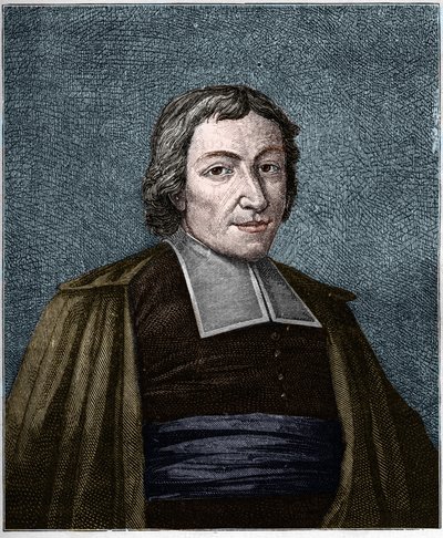Retrato de Jean Baptiste De La Salle (Jean-Baptiste) (1651-1719) religioso francês, fundador da congregação dos Irmãos das Escolas Cristãs. Gravura do século XIX. de Unknown artist