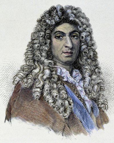 Retrato de Jean Baptiste Lully (Giovanni Battista Lulli) (1632-1687) - gravura de Unknown artist