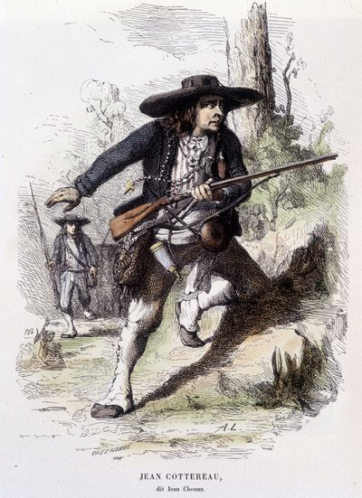 Retrato de Jean Cottereau, dit Jean Chouan (1757-1794), líder da insurreição no Baixo Maine em 1793 - gravura de Unknown artist