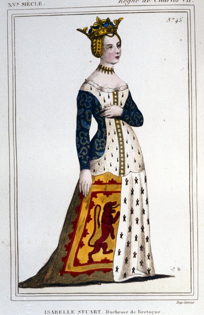 Retrato de Jeanne - Isabelle Stuart (1426 - 1494/9), Duquesa da Bretanha. de Unknown artist