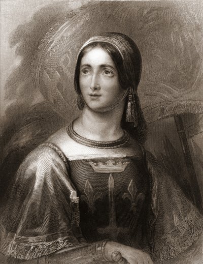 Retrato de Joana d&39;Arc (1412 - 1431) - em “” História dos Franceses ”” de Lavallée, gravura, sd. de Unknown artist