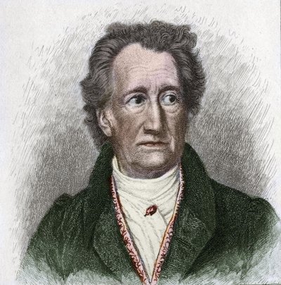 Retrato de Johan Wolfgang Goethe (1749 - 1832), escritor alemão de Unknown artist