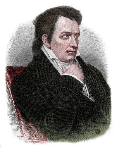 Retrato de Johann Ludwig Tieck (1773-1853), poeta, tradutor, editor, romancista e crítico do movimento romântico alemão. de Unknown artist