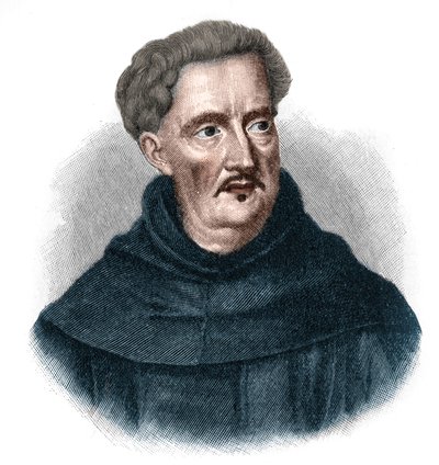 Retrato de Johann Ulrich Megerle, dit Abraham a Sancta (Santa) Clara 1607-1680. Preditor popular do barroco austríaco. de Unknown artist