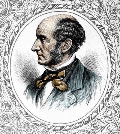 Retrato de John Stuart Mill. Filósofo e economista britânico de 1806 a 1873 de Unknown artist