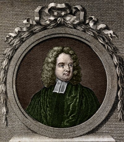 Retrato de Jonathan Swift. Escritor irlandês (1667 a 1745). de Unknown artist