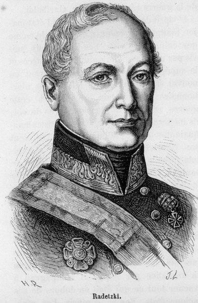Retrato de Joseph Wenzel Radetzky von Radetz, marechal austríaco (1766-1858). de Unknown artist