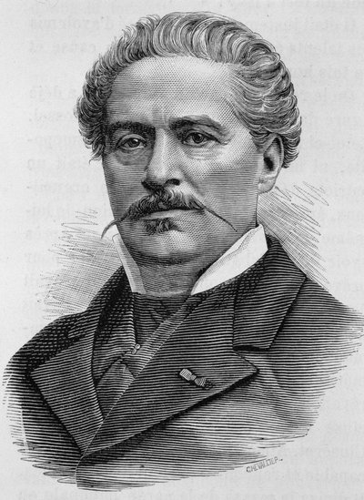 Retrato de Jules Ducatel. Gravura do século XIX. de Unknown artist