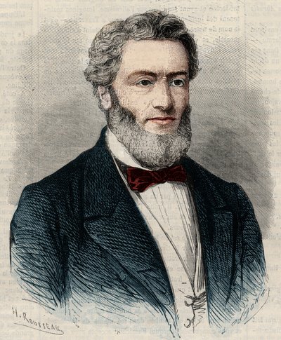 Retrato de Jules Favre (1809-1880), político e advogado francês. Gravura em "L