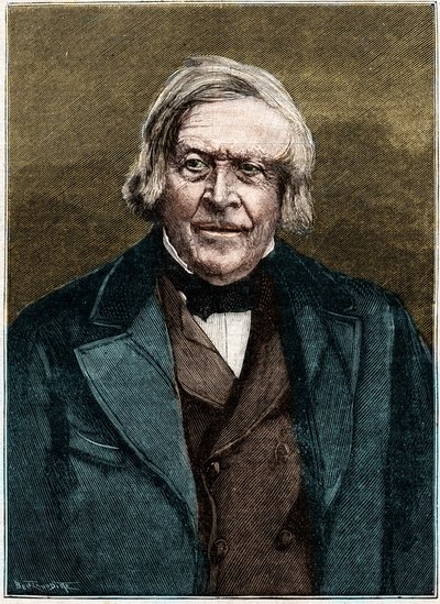 Retrato de Jules Michelet, historiador e escritor francês (1798 - 1874). de Unknown artist
