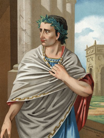 Retrato de Júlio César em latim Caio Júlio César estadista e General Romano (Roma, v. 101 a Id., 44 AC). Barcelona 1877. de Unknown artist