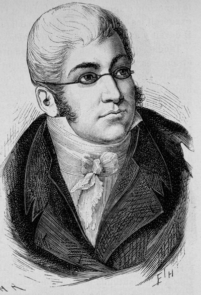Retrato de La Romiguière. Gravura do final do século XIX em "Histoire de France" de H. Martin. de Unknown artist