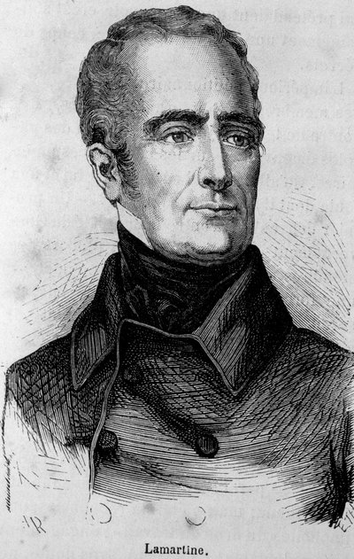 Retrato de Lamartine, poeta francês (1790 - 1869) de Unknown artist