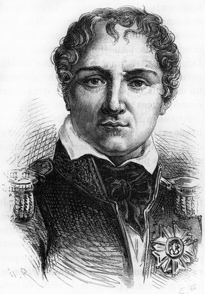 Retrato de Laurent Gouvion Saint Cyr (1764 - 1830). Gravura do final do século XIX em "Histoire de France" de H. Martin. de Unknown artist