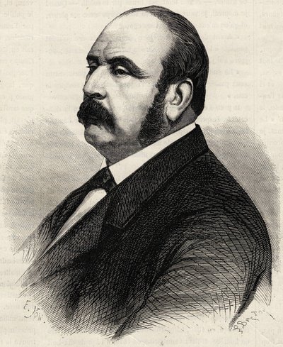 Retrato de Ledru Rollin (Ledru-Rollin) (1807-1874), político francês. Gravura do século XIX. de Unknown artist