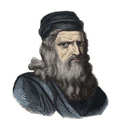 Retrato de Leonard de Vinci (Leonardo da Vinci) (1452-1519). de Unknown artist