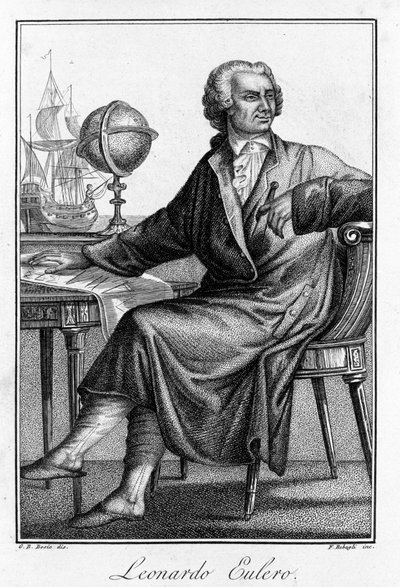 Retrato de Leonhard Euler (1707 - 1783), matemático suíço. de Unknown artist