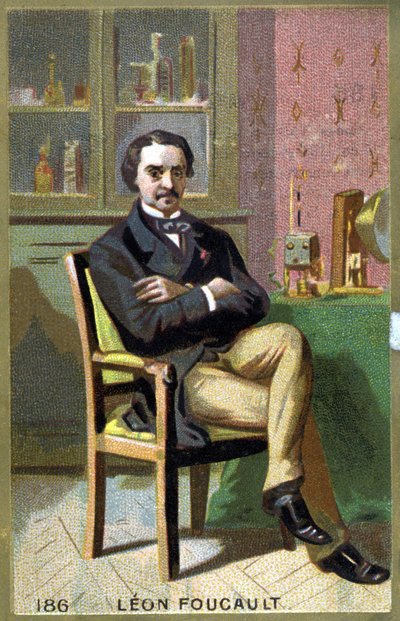 Retrato de Léon Foucault (1819 - 1868) em seu escritório. de Unknown artist