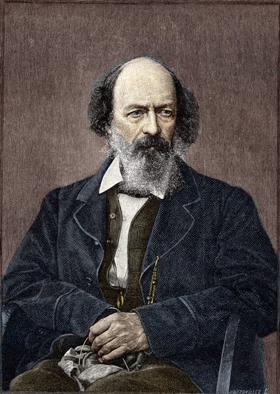 Retrato de Lord Alfred Tennyson, poeta e dramaturgo inglês (1809 a 1892). de Unknown artist