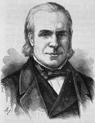 Retrato de Louis Antoine Garnier-Pages (Páginas Garnier) (1803 - 1878). Gravura do final do século XIX em "Histoire de France" de H. Martin. de Unknown artist
