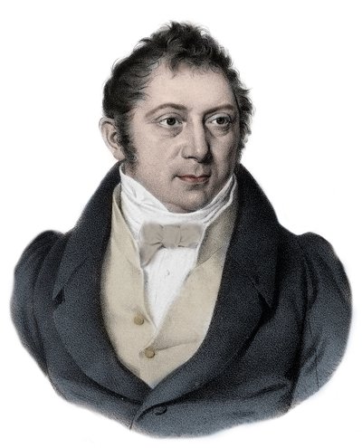 Retrato de Louis Ludwig Spohr (1784 - 1859) compositor, violinista e maestro alemão. de Unknown artist