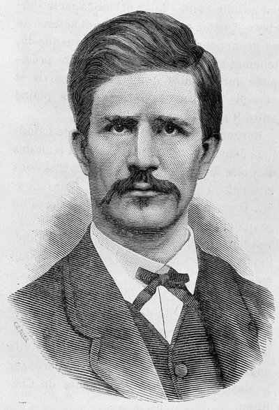 Retrato de Louis Rossel (1844 - 1871). Gravura do final do século XIX em "Histoire de France" de H. Martin. de Unknown artist