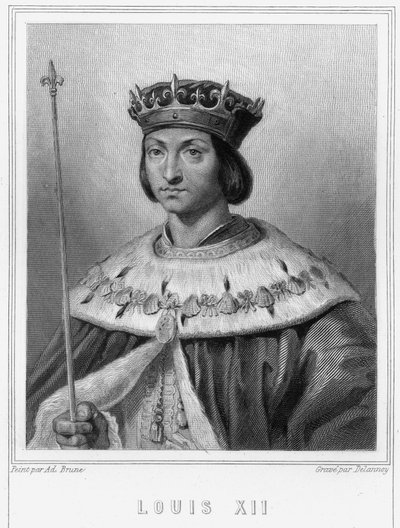 Retrato de Luís XII (1462 - 1515), Rei de França - em "Histoire des Français" de Lavallée, gravura, sd. de Unknown artist