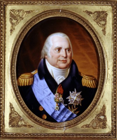 Retrato de Luís XVIII (1755 - 1824). Pintura. Col. privado. de Unknown artist