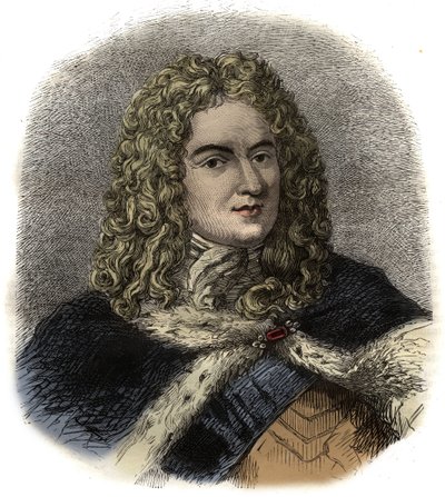 Retrato de Louis de Rouvroy Duque de Saint-Simon - (Saint Simon) Soldado francês, diplomata e notável diarista - Retrato de Louis de Rouvroy, Duque de Saint Simon (1675-1755) memorialista de Unknown artist
