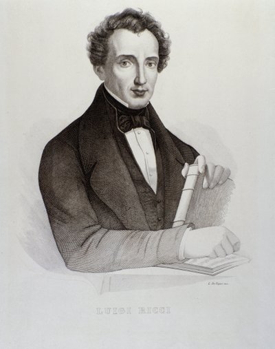 Retrato de Luigi Ricci (gravura de Unknown artist