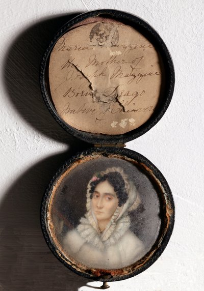 Retrato de Maria Mazzini, mãe de Giuseppe Mazzini (pintura em miniatura de Unknown artist