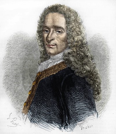 Retrato de Marie-François Arouet de Voltaire (1695-1778), escritora francesa. de Unknown artist