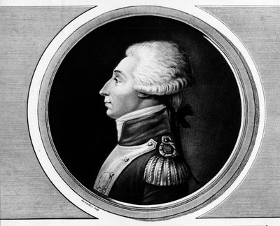 Retrato de Marie Gilbert Mottier, Marquês de La Fayette ((Lafayette de Unknown artist