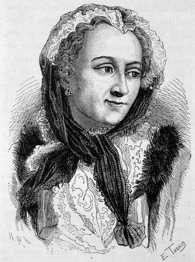 Retrato de Marie Leszczynska (1703 - 1768). Gravura do final do século XIX em "Histoire de France" de H. Martin. de Unknown artist