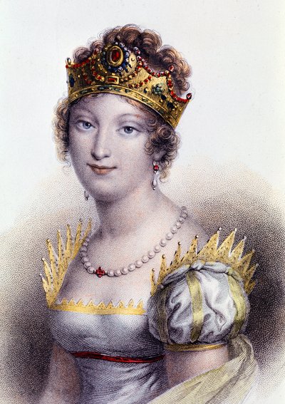 Retrato de Marie Louise, Duquesa de Parma, Consorte Imperatriz dos Franceses (gravura de Unknown artist