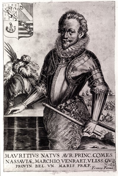 Retrato de Maurice de Nassau, Príncipe de Orange (b em Dillenburg de Unknown artist