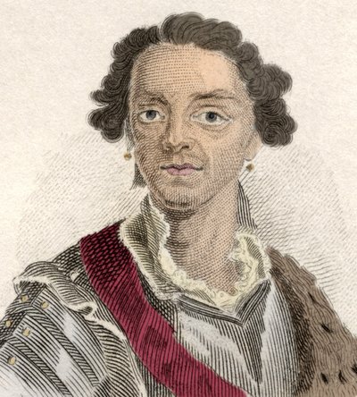 Retrato de Maurice de Saxônia (Hermann Moritz) (1696-1750), chamado "Conde de Saxônia" ou "Conde de Raute", condomínio e marechal general da França. Gravura do século XIX. de Unknown artist